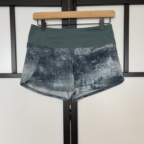 Lululemon Run Times Short II Azurite Mint Tint Multi/Mystic Green Size 4 Tennis - Picture 7 of 14